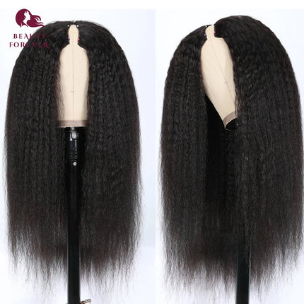 Beauty Forever EasiContour™  V Part Wig Yaki Straight 100% Virgin Human Hair Yaki Straight Human Hair Wig