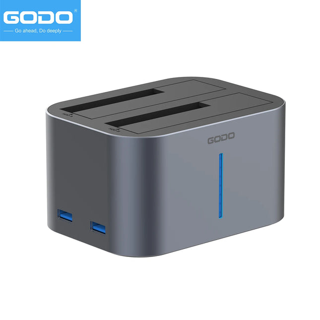 GODO USB 3.0 Dual Bay HDD Docking Station for SATA SSD & HDD