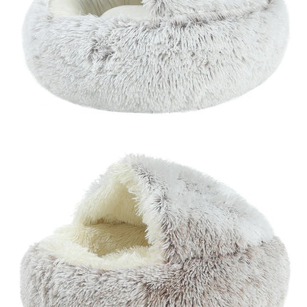 Plush Cat & Dog Bed with Cover