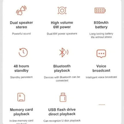 XIKCU Portable Dual Bluetooth Speaker