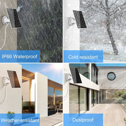 Tuya 9000mAh Rechargeable Battery Solar WiFi Security Camera with Siren Alarm