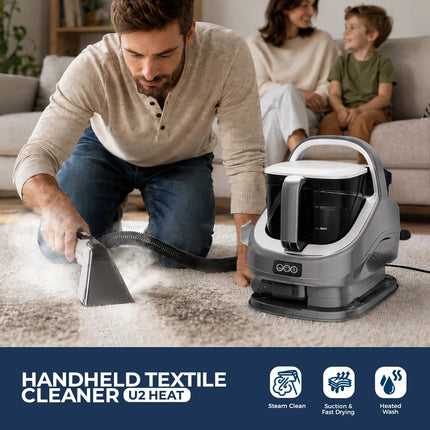 1300W Steam Carpet Cleaner 13kPa Suction 100°C Deep Stain Remover