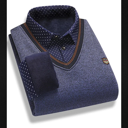 DIBELLAY Men’s Plush Two-Piece Pullover – Autumn/Winter