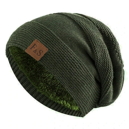 Unisex Long Fleece-Lined Beanie