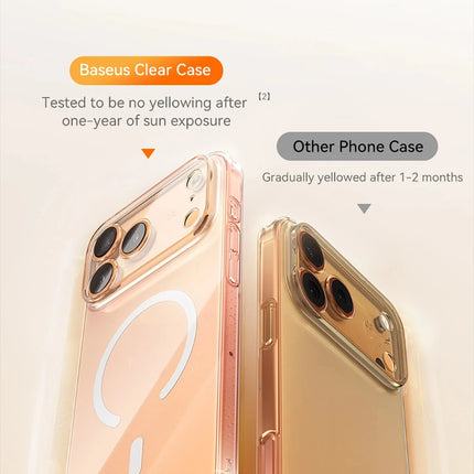 DIBELLAY Magnetic Clear Case for iPhone 17/16/15/14/13 Pro Max (MagSafe Compatible)