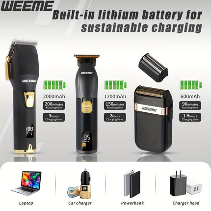 1-3pcs Professional Hair Clippers for Men
