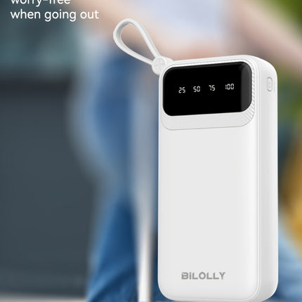 Portable Charger, 20000/10000mAh Built-in Cable Mobile Power Bank, 5V/2A Fast Charging Mobile Power Bank