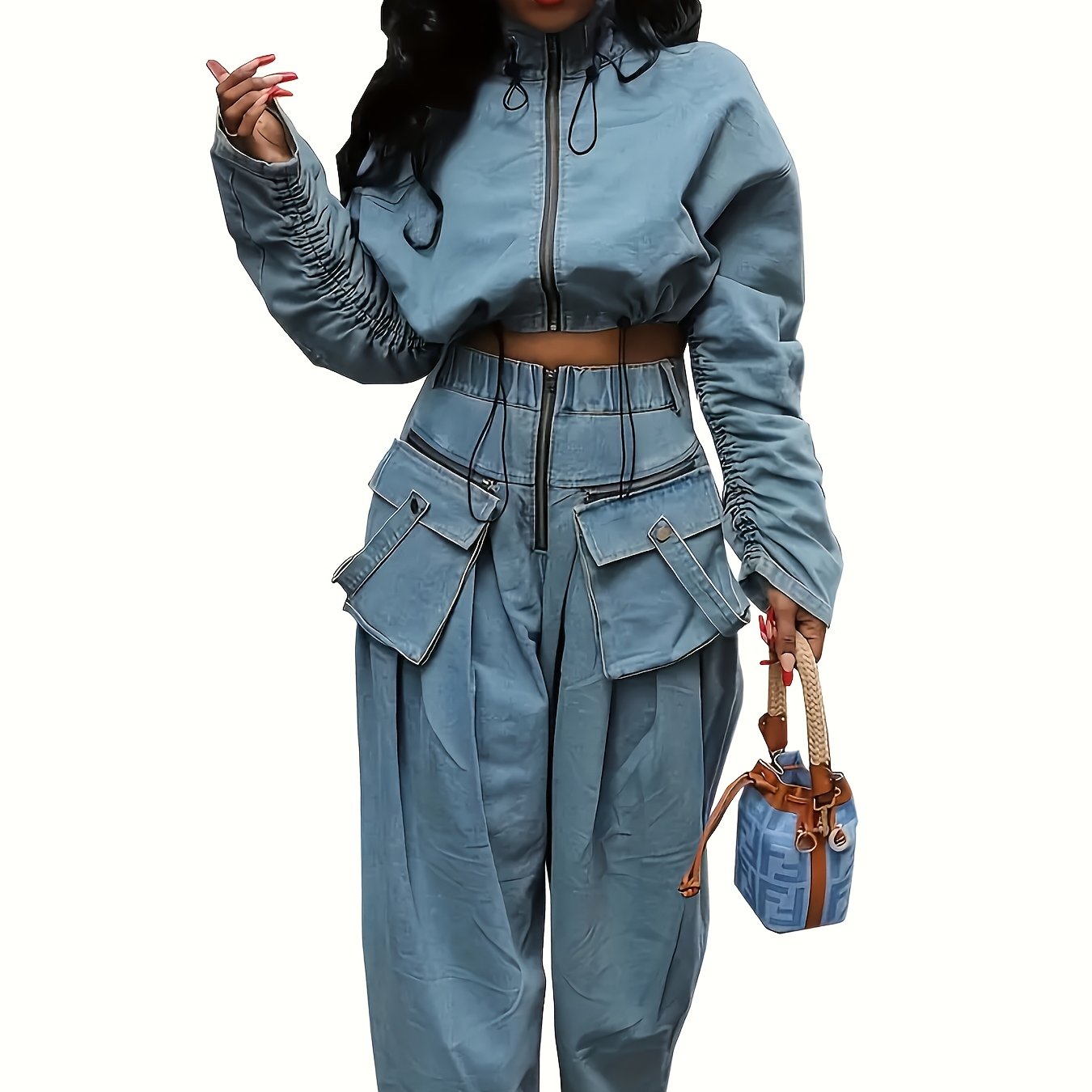Women'S Two-piece Denim Outfit  Jacket