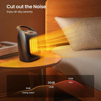 DIBELLAY Portable Ceramic Space Heater – 750W/1500W, Safe & Adjustable