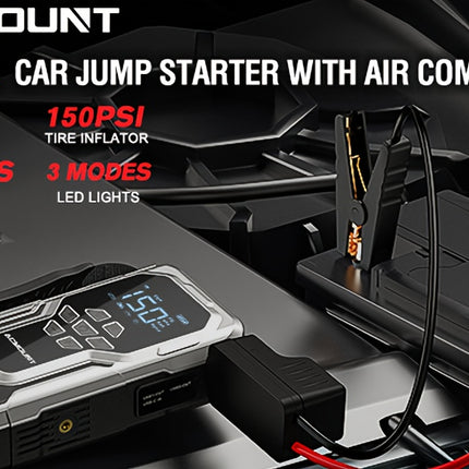 Jump Starter With Air Compressor, 6000A/8000A