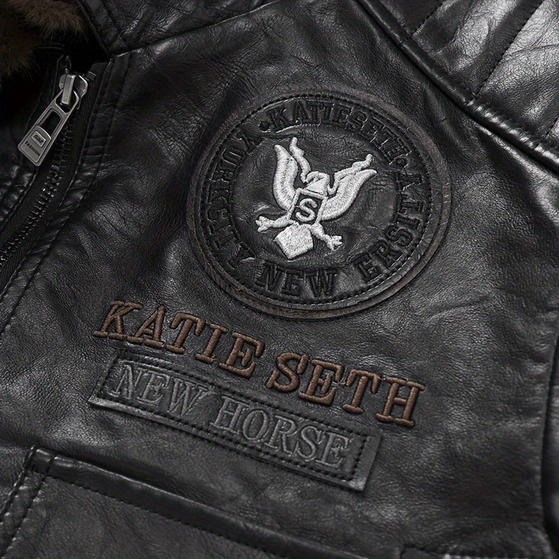 Cozy Vintage-Style Motorcycle Jacket