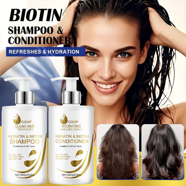 GSWP Keratin Biotin Shampoo & Conditioner – 500g