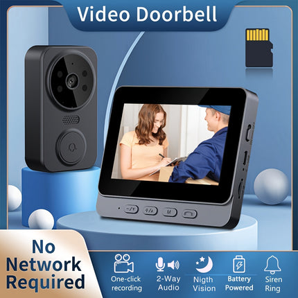 Wireless Video Doorbell with 4.3" HD Screen