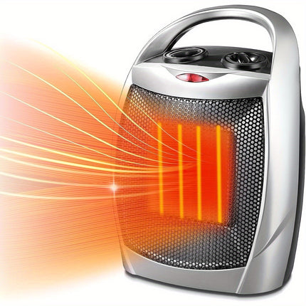 DIBELLAY Portable Ceramic Space Heater – 750W/1500W, Safe & Adjustable