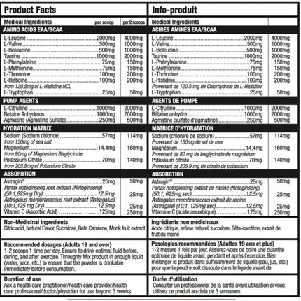 Bull Nutrition AMINO XPLODE (EAA/BCAA/Hydration), 60/30 Servings
