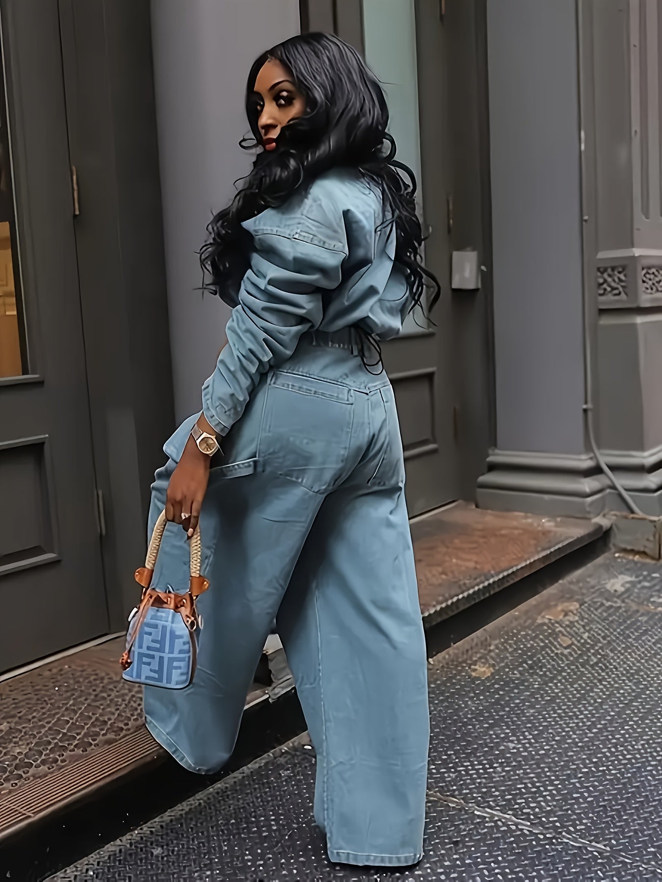 Women'S Two-piece Denim Outfit  Jacket
