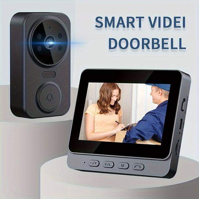 [Wireless Doorbell Camera] Wireless Video Doorbell Camera with 4.3" HD Display