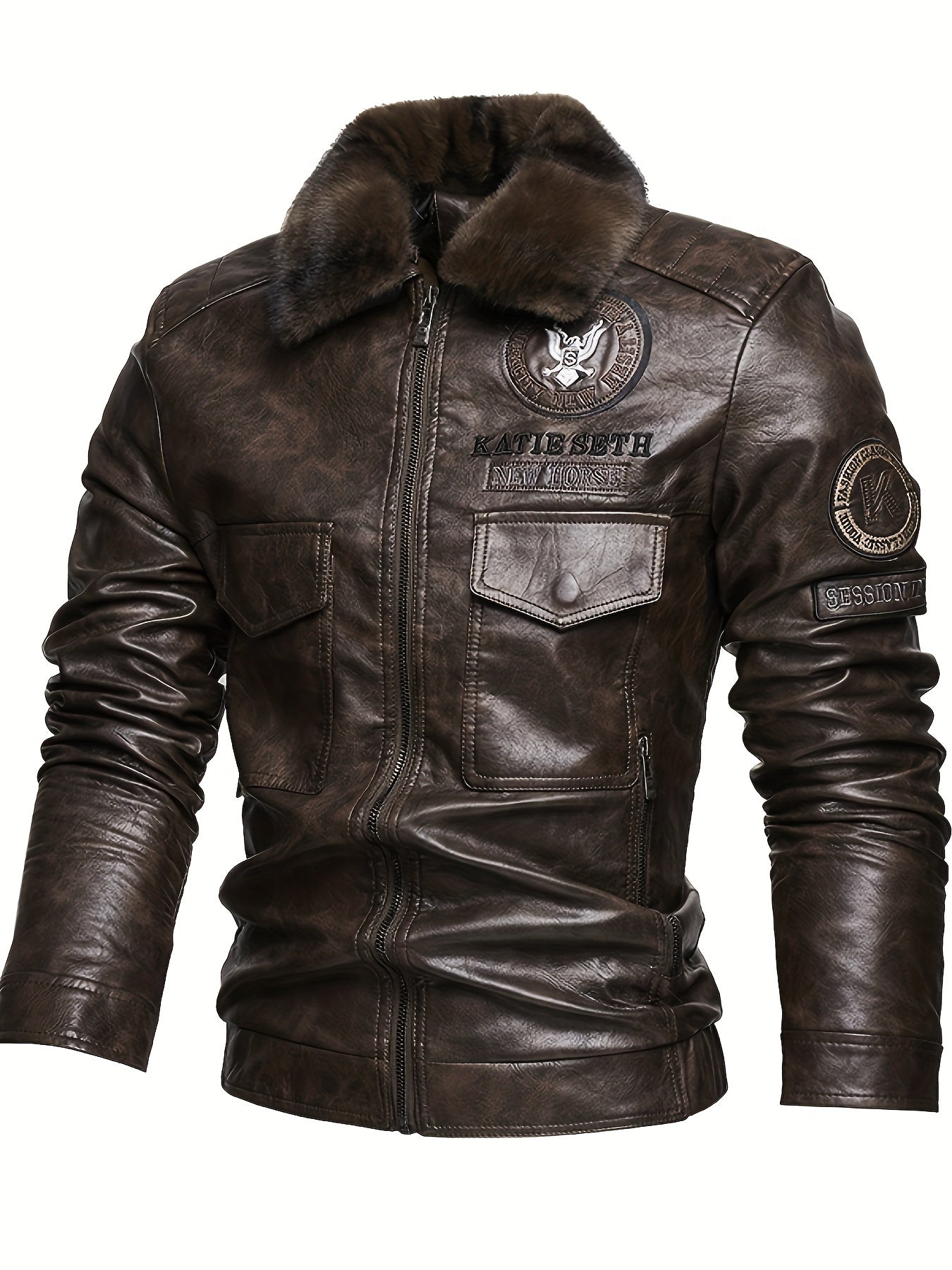Cozy Vintage-Style Motorcycle Jacket
