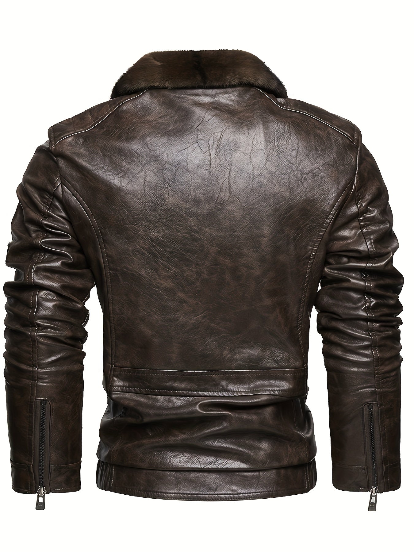 Cozy Vintage-Style Motorcycle Jacket