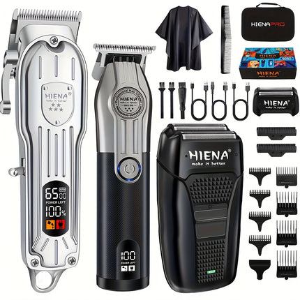 3pcs Men's Haircutting Set – USB Rechargeable