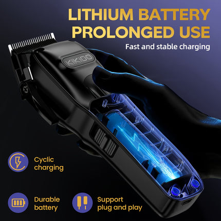 KIKIDO2/3 Men'S Professional Wireless Beard Trimmer And Electric Shaver, Rechargeable 3pcs Hair Clipper Kit with LED Display, Men'S Grooming Set