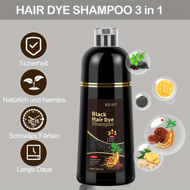 [3pcs Herbal Hair Dye Shampoo  for Women & Men
