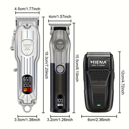 3pcs Men's Haircutting Set – USB Rechargeable