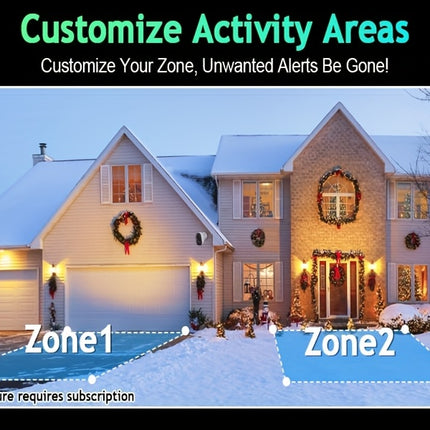 2 Sets 2.4Ghz wifi Outdoor indoor Wireless Security Camera