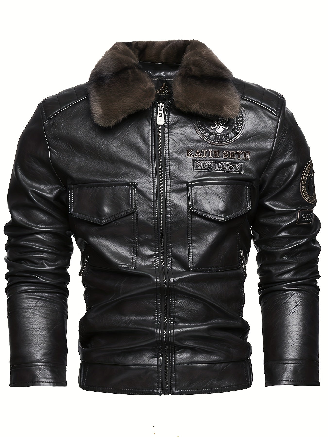 Cozy Vintage-Style Motorcycle Jacket