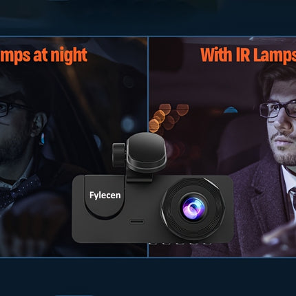 4K 3-channel dash cam with wide angle, night vision, parking mode, and 32GB card included.