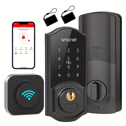 [Smart Door Lock] WiFi Smart Door Lock Deadbolt | Smonet With G2 Hub Gateway