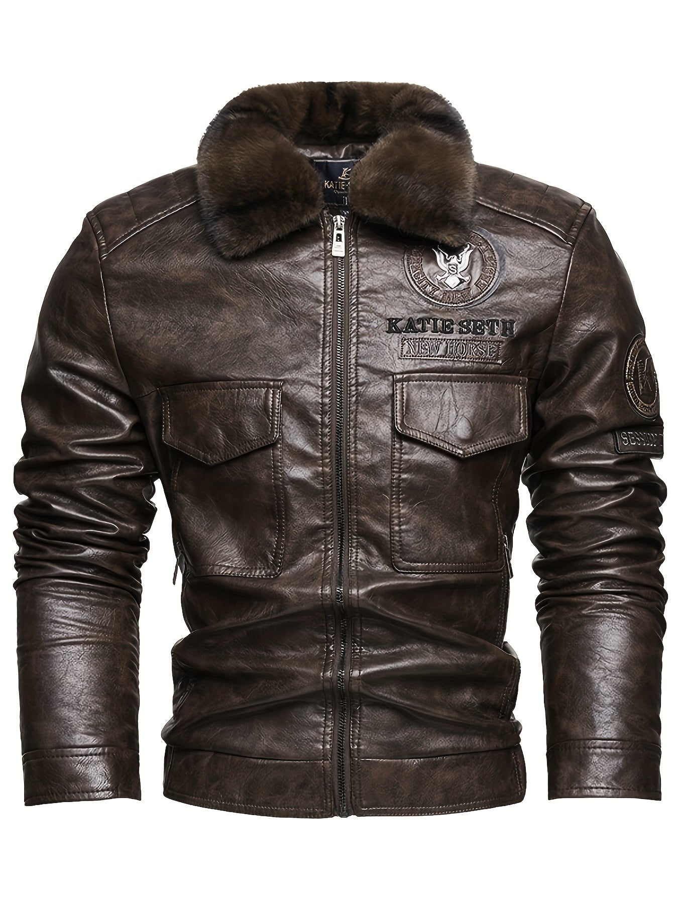 Cozy Vintage-Style Motorcycle Jacket