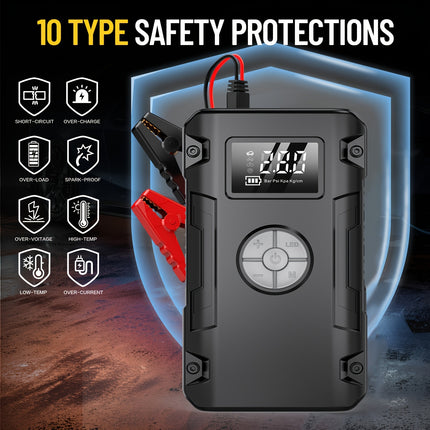 7-in-1 9000A Multifunctional Emergency Start Power  Inflator