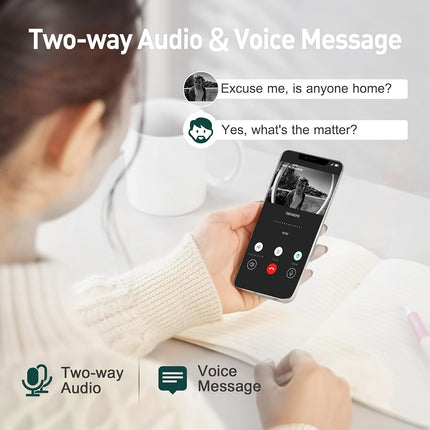 XTU Doorbell Camera Wireless No Subscription, 2K Video Doorbell with Chime