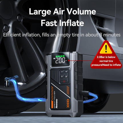 Portable Car Jump Starter with Air Compressor, 5-in-1 6000A