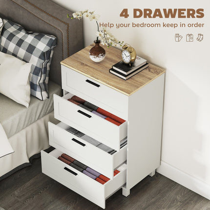 Taylor Chest with 4 Drawers for Bedroom-White