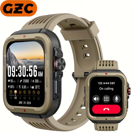 GZC Smartwatch Tactique - Montre Connectée pour Hommes