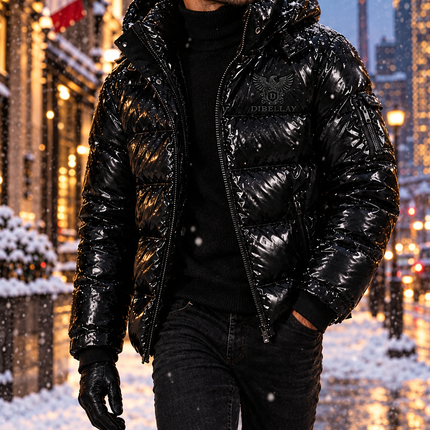 DIBELLAY Down Coat avec logo aigle embossé