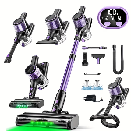Aspirateur balai sans fil LED avec accessoires