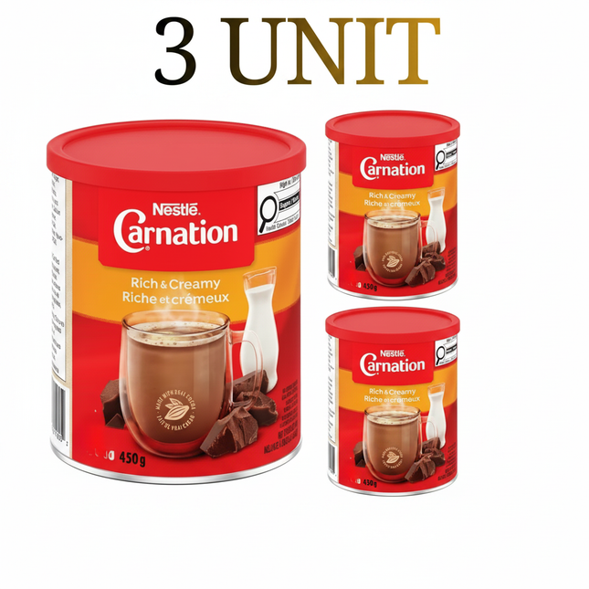 Carnation 3-pack studio white background