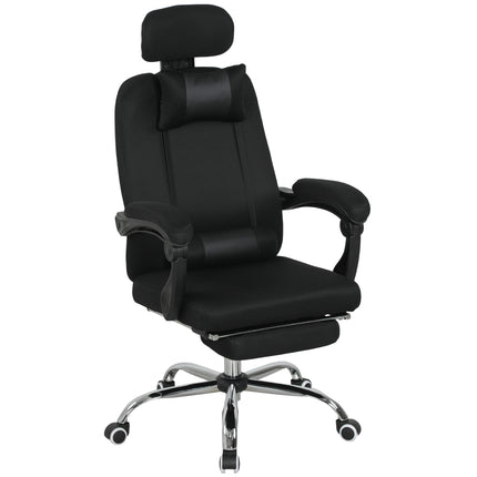 Brady Ergonomic Executive High Back Office Chair with Footrest and Lumbar Support-Black