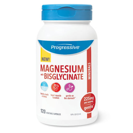 Progressive MAGNESIUM w/ BISGLYCINATE, 120 VCaps