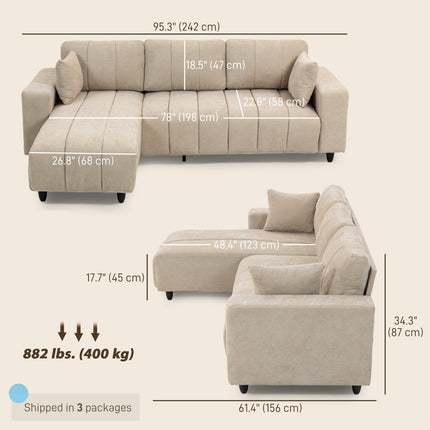 Wilshere Reversible Sectional with Changeable Chaise-Available in 2 Colours